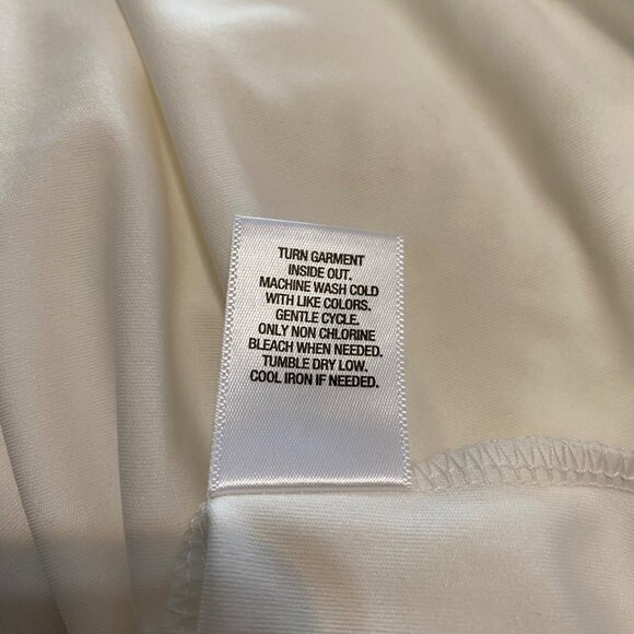 Roz & Ali Blouse Size Large Off White Lace V-Neck Paisley Top Lined Cottagecore - Picture 6 of 10